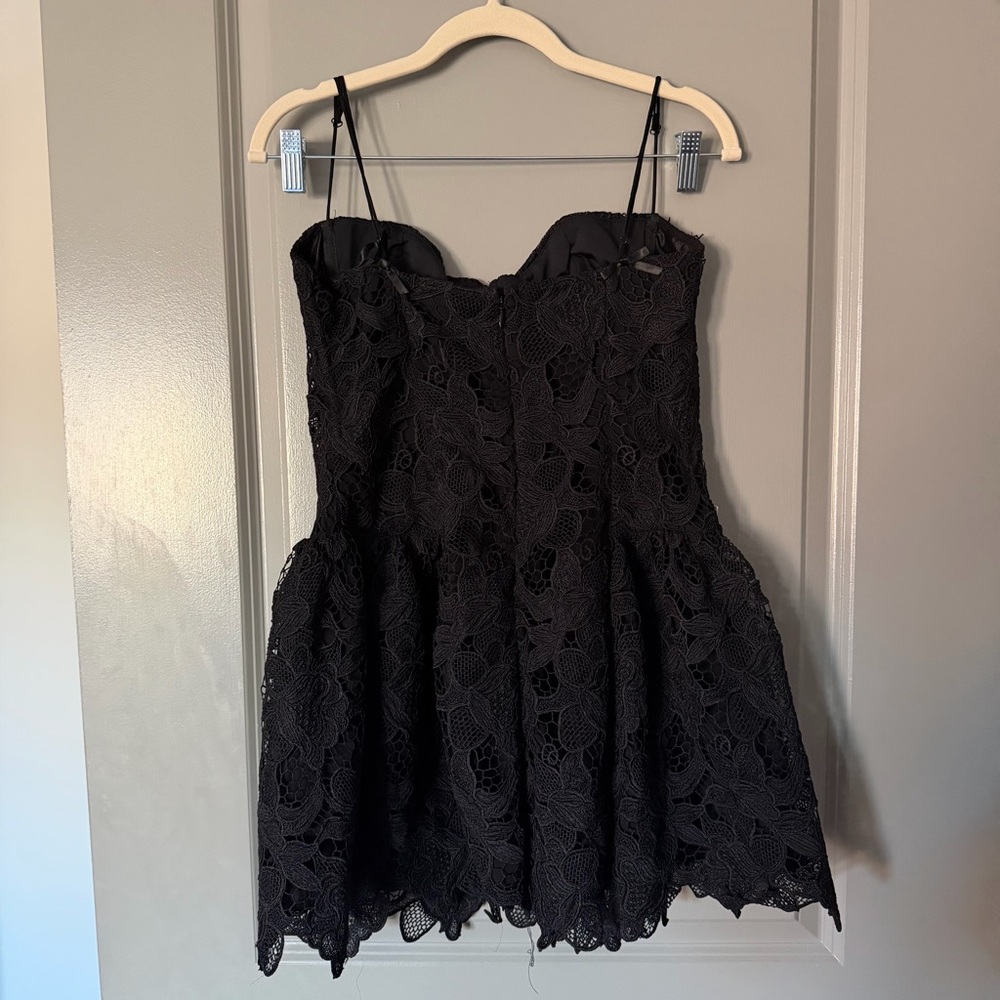For Love & Lemons Black Lace Mini Dress - Picture 2 of 4